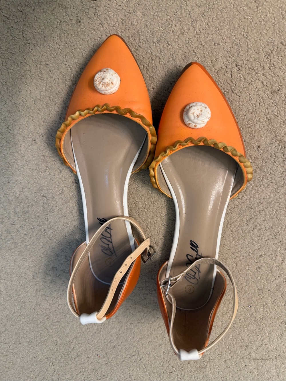 Shoe Bakerie Pumpkin Pie - D'Orsay Flats with Ankle Strap